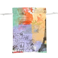 Scrapbook Paris Vintage France Lightweight Drawstring Pouch (xl) by Mog4mog4