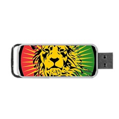 Lion Head Africa Rasta Portable Usb Flash (two Sides) by Mog4mog4