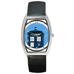Doctor Who Tardis Barrel Style Metal Watch by Mog4mog4