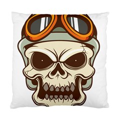 Motorcycle Helmet Skull Clip Art Cranial Skeleton Standard Cushion Case (two Sides) by Mog4mog4