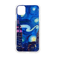 Starry Night In New York Van Gogh Manhattan Chrysler Building And Empire State Building Iphone 11 Tpu Uv Print Case by Mog4mog4