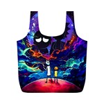 Cartoon Parody In Outer Space Full Print Recycle Bag (M) Back