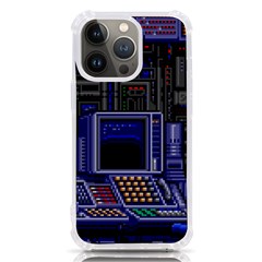 Blue Computer Monitor With Chair Game Digital Wallpaper, Digital Art Iphone 13 Pro Tpu Uv Print Case by Bakwanart