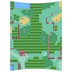 Green Retro Games Pattern Back Support Cushion by Bakwanart