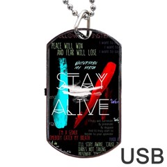 Stay Alive Dog Tag Usb Flash (one Side) by Bakwanart