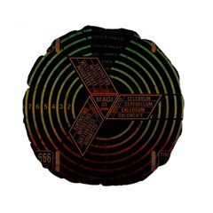 Black And Green Area Rug Neon Genesis Evangelion Computer Communication Standard 15  Premium Round Cushions by Bakwanart