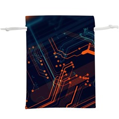 Abstract Colorful Circuit Lightweight Drawstring Pouch (xl) by Bakwanart