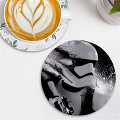 Stormtrooper Uv Print Round Tile Coaster by Bakwanart