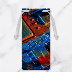Gray Circuit Board Electronics Electronic Components Microprocessor Jewelry Bag by Bakwanart