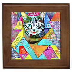 Kitten Cat Pet Animal Adorable Fluffy Cute Kitty Framed Tile by 99art