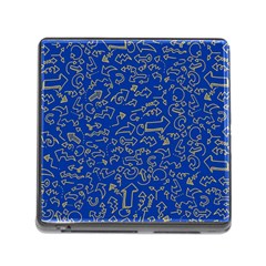 Arrows Doodles Drawing Background Sketch Direction Memory Card Reader (square 5 Slot) by 99art