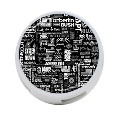Music Pattern Black White 4-port Usb Hub (one Side) by 99art