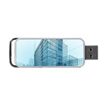 Architecture Blue Drawing Engineering City Modern Building Exterior Portable USB Flash (One Side) Front
