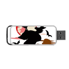 Bat Broom Broomstick Portable Usb Flash (one Side) by 99art
