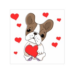 Animation-dog-cute-animate-comic Square Satin Scarf (30  X 30 ) by 99art