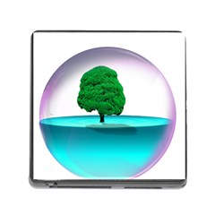 Crystal-ball-sphere-cartoon Color Background Memory Card Reader (square 5 Slot) by 99art