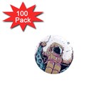 Drawing-astronaut 1  Mini Magnets (100 pack)  Front