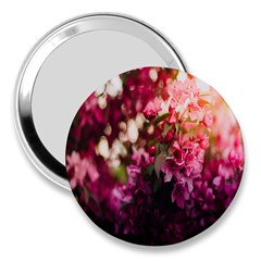 Pink Flower 3  Handbag Mirrors by artworkshop