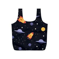 Cosmos Rockets Spaceships Ufos Full Print Recycle Bag (s) by Cowasu