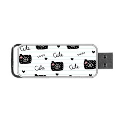 Cute Cameras Doodles Hand Drawn Portable Usb Flash (one Side) by Cowasu