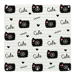 Cute Cameras Doodles Hand Drawn Banner And Sign 4  X 4  by Cowasu