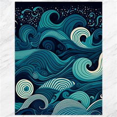 Waves Ocean Sea Abstract Whimsical Abstract Art Canvas 12  X 16  by Cowasu