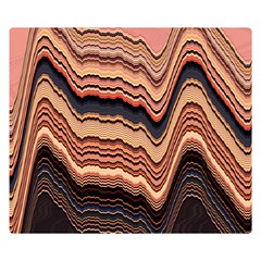 Jagged Pink Amplitude Waves Premium Plush Fleece Blanket (small) by Bangk1t