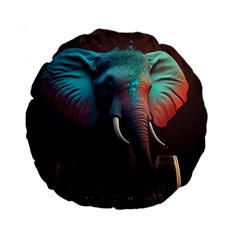Elephant Tusks Trunk Wildlife Africa Standard 15  Premium Round Cushions by Ndabl3x