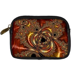 Geometric Art Fractal Abstract Art Digital Camera Leather Case by Ndabl3x