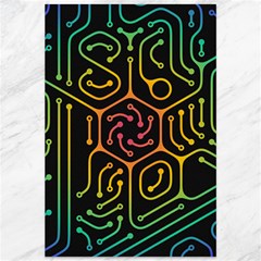 Circuit Hexagonal Geometric Pattern Background Pattern Canvas 12  X 18  by Wav3s