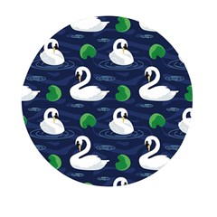 Swan-pattern-elegant-design Mini Round Pill Box (pack Of 5) by Wav3s