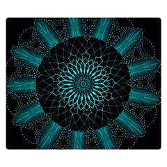 Ornament District Turquoise Premium Plush Fleece Blanket (small) by Ndabl3x