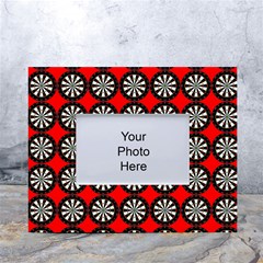 Dart Board Target Game White Tabletop Photo Frame 4 x6  by Ndabl3x