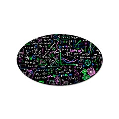 Math-linear-mathematics-education-circle-background Sticker Oval (10 Pack) by Vaneshart
