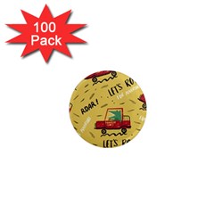 Childish-seamless-pattern-with-dino-driver 1  Mini Magnets (100 Pack)  by Vaneshart