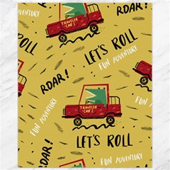 Childish-seamless-pattern-with-dino-driver Canvas 11  X 14  by Vaneshart