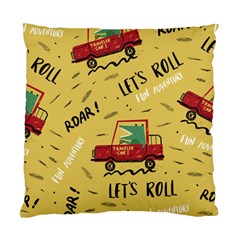 Childish-seamless-pattern-with-dino-driver Standard Cushion Case (two Sides) by Vaneshart