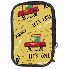 Childish-seamless-pattern-with-dino-driver Compact Camera Leather Case by Vaneshart