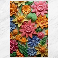 Flower Bloom Embossed Pattern Canvas 20  X 30  by Vaneshop