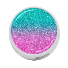 Pink And Turquoise Glitter 4-port Usb Hub (one Side) by Wav3s