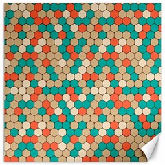 Multicolored Honeycomb Colorful Abstract Geometry Canvas 20  X 20  by Vaneshop