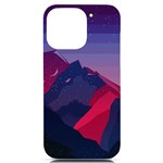 Abstract Landscape Sunrise Mountains Blue Sky iPhone 14 Pro Max Black UV Print Case Front