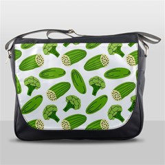 Vegetable Pattern With Composition Broccoli Messenger Bag by Grandong