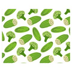 Vegetable Pattern With Composition Broccoli Premium Plush Fleece Blanket (medium) by Grandong