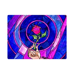 Stained Glass Rose Premium Plush Fleece Blanket (mini) by Cowasu