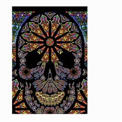 Skull Death Mosaic Artwork Stained Glass Large Garden Flag (two Sides) by Cowasu