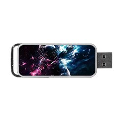 Psychedelic Astronaut Trippy Space Art Portable Usb Flash (one Side) by Bangk1t