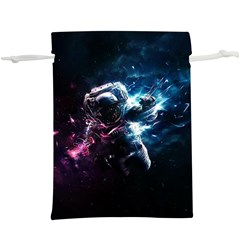 Psychedelic Astronaut Trippy Space Art Lightweight Drawstring Pouch (xl) by Bangk1t