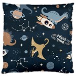 Space Theme Art Pattern Design Wallpaper Large Cushion Case (Two Sides) Back