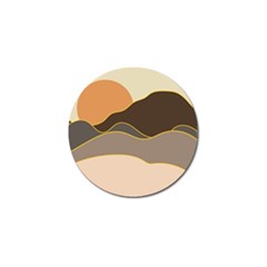 Boho Bohemian Hills Nature Drawing Golf Ball Marker (4 Pack) by Ndabl3x